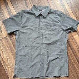 Eddie Bauer Men's Casual Gray Button Down Shirt